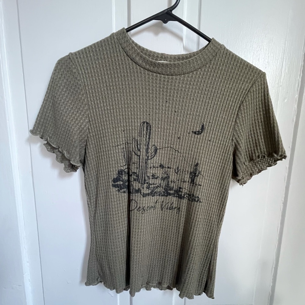 Desert vibes waffle top